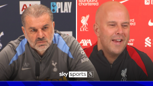 El jefe del Tottenham, Ange Postecoglou, responde a la recompensa de Arne Slot con una cuenta de perro peludo Monty Python al entrenador en jefe del Liverpool