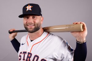 Astros 1B Christian Walker (oblicuo) rayado de la alineación