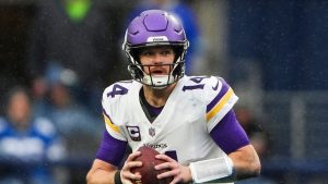 Sam Darnold Function para señalar para los Seattle Seahawks de Minnesota Vikings con un contrato de tres años