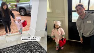 En fotos: la hija de Johnny Gaudreau, Noa, visita el condominio de Zach Werenski ‘para arreglar el booboo del tío Z’