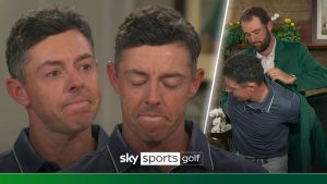 The Masters: Rory McIlroy disminuyó a las lágrimas en la ceremonia de la chaqueta inexperta emocional