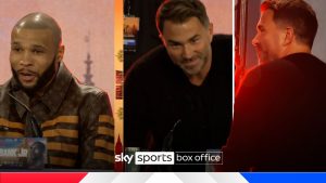 ¡Chris Eubank Jr regaña a Eddie Hearn, lo que lo obliga al escenario!
