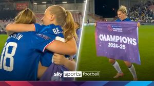 WSL: ¡Las escenas de tiempo carnoso como Chelsea son campeones de WSL!