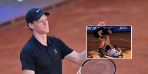 Mira: Jannik Sinner derrite los corazones con un gesto conmovedor después de la caída de Jesper de Jong en el inicio italiano