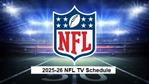 2025-26 Agenda de TV de la NFL; La temporada común declara, transmisiones – entre paréntesis de actividades deportivas