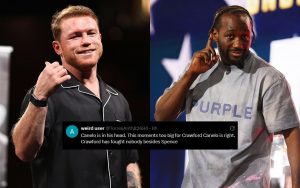 Canelo Álvarez cuestionando el currículum de Terence Crawford antes que su pelea envía a los fanáticos tambaleándose: “Canelo vino con las dagas”