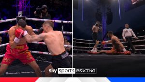 ¡Ivan Zucco deja caer a Callum Simpson ocho segundos en su pelea por el título!