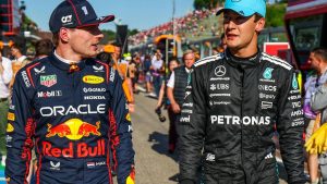 GEORGE RUSSELL: Max Verstappen Floope Ban podría justificarse por casualidad dice que Mercedes conduce antes que el Premio Colosal Canadiense