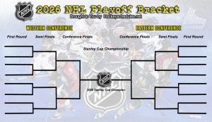 Imprimible 2026 Soporte de playoffs de la NHL; Agenda y enfrentamientos: soportes de actividades deportivas