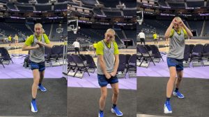 “6 300 y sesenta y cinco días, el ex niño atrapado dentro del cuerpo de un jugador de baloncesto de 6’0” – Los fanáticos de la WNBA asan el hilarante intento y modelan sus habilidades de boxeo