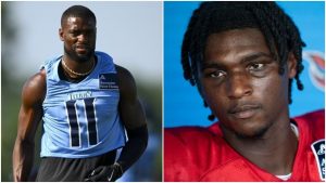 NFL Insider Hyperlinks Titans a Cowboys WR después de que Van Jefferson deja caer los 53 yd Skedaddle de Cam Ward vs. Falcons