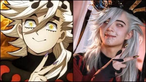 Seguidores de Demon Slayer en Terror of Nunew’s Doma Cosplay
