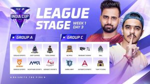 Free Fire Max India Cup (FFMIC) 2025 Liga Día 3: Vivesta, Grupos y Agenda