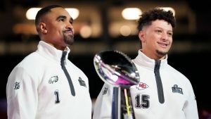 Los jefes de Patrick Mahomes y Kansas Metropolis se enfrentan a Philadelphia Eagles en una revancha de tazón ordenado con campanas de aprensión para la tripulación de Patrick Mahomes