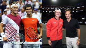 RELOJ: Carlos Alcaraz saluda calurosamente a Casper Ruud, Joao Fonseca se encuentra con el ‘ídolo’ Roger Federer cuando las estrellas de ATP vienen a San Francisco para la Copa Laver