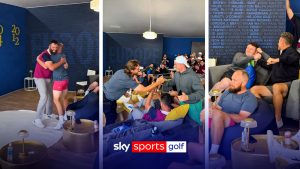 ¡Abrazos, cinco y bomberos! Team Europe Boyant como el Capitán Luke Donald publicita las emparejamientos del primer día