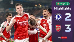 Chelsea 2-3 Arsenal | Lo más destacado del partido de ida de la semifinal de la Copa Carabao