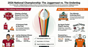 Avance del Campeonato Nacional de Eliminatorias de Fútbol Escolar 2026: Indiana No. 1 vs. Miami No. 10: enfrentamientos, predicciones, probabilidades, registros de televisión y cuadro imprimible – Cuadros deportivos