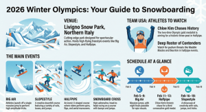 Calendario de snowboard de los Juegos Olímpicos de clima frío de 2026 y eventos clave: calendario imprimible, favoritos de EE. UU. y datos de registros de la sede de Livigno – Soportes de actividades deportivas