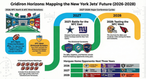Futuros oponentes inusuales de los York Jets: lista completa por año (desgloses local/visitante) – Cuadros de acciones deportivas