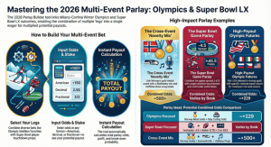 Sorteo Parlay Builder para los Juegos Olímpicos y el Gargantuan Bowl 2026: Calculadora interactiva gratuita de apuestas para partidos múltiples – Cuadros deportivos