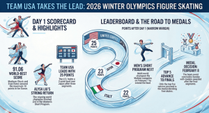 Partido por equipos de patinaje resuelto de los Juegos Olímpicos de Invierno de 2026: EE. UU. lidera después del día 1 (clasificaciones, clasificaciones y lo que sigue) – Cuadros deportivos