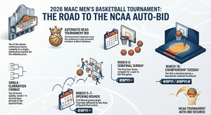 Agenda de partidos de baloncesto MAAC 2026; Corchetes Imprimibles, Pronunciaciones de TV – Corchetes de actividades deportivas
