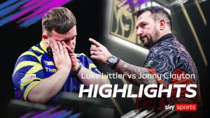 Lo más destacado de los dardos de la Premier League: Luke Littler goleado por Jonny Clayton
