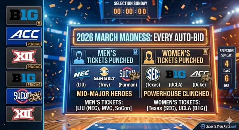 ¿Quién está dentro? Rastreador de repetición automática de March Madness de 2026 (actualizaciones existentes): soportes deportivos