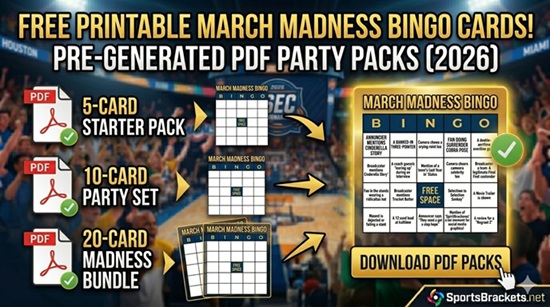 Naipes de bingo March Madness para imprimir gratis (paquetes de eventos en PDF) – Soportes deportivos