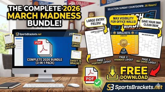 PDF de soporte de March Madness para imprimir gratis: El paquete completo de 2026 – Soportes de actividades deportivas