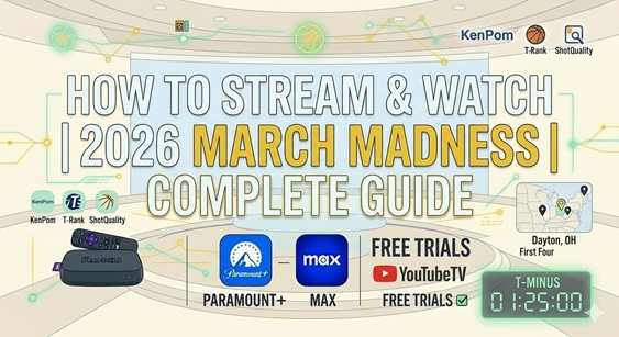 Consejos sobre cómo interrogar a March Madness 2026: horario de televisión, transmisión en Roku y pruebas gratuitas: corchetes de actividades deportivas
