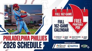 Calendario de los Filis de Filadelfia 2026: PDF imprimible, canales de televisión y fechas clave – Cuadros deportivos