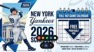 Calendario elegante de los Yankees de York 2026: fechas clave, secuencia del metro y PDF imprimible – Corchetes de actividades deportivas
