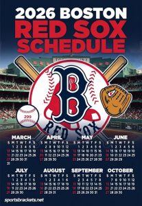 Agenda imprimible de los Boston Red Sox 2026: fechas, horarios y datos de registros de TV – Corchetes de acciones deportivas
