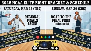 Agenda Elite Eight 2026, eventos televisivos y brackets imprimibles en PDF – Brackets deportivos