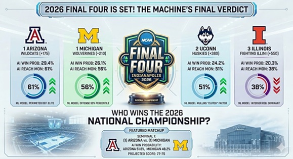 Probabilidades de la Final Four 2026 y predicciones de IA: el campo es disciplina para Indy – Acciones deportivas