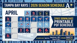 Agenda 2026 de los Tampa Bay Rays: resultados, manual de televisión y PDF imprimible – Cuadros deportivos