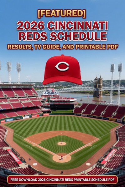 Agenda de los Rojos de Cincinnati 2026: resultados, registros televisivos y PDF imprimible – Corchetes deportivos