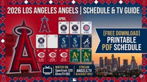 Calendario de los Angelinos de Los Ángeles 2026: resultados, guía de televisión y PDF imprimible – Cuadros deportivos