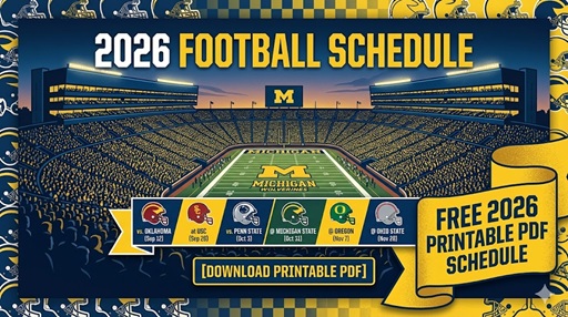 Calendario de fútbol de Michigan 2026: fechas, horarios de inicio y PDF imprimible – Corchetes de acciones deportivas