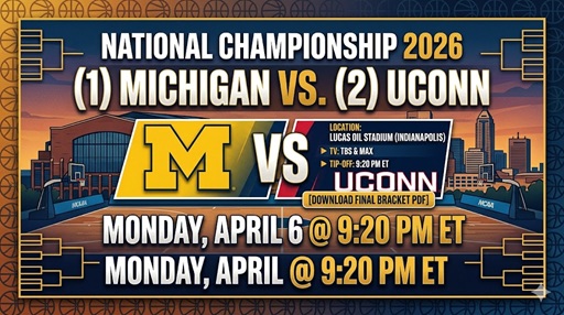 Campeonato de la NCAA 2026: horario, hora y canal de televisión de Michigan vs. UConn – Soportes deportivos