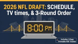 Draft NFL 2026: calendario, canales de TV y edición de la primera ronda – Cuadros deportivos