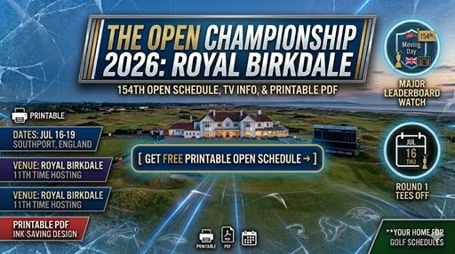 Agenda de la Iniciativa Británica 2026: fechas de Royal Birkdale, datos televisivos y PDF imprimible: soportes deportivos