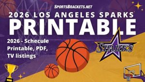 Agenda WNBA de Los Angeles Sparks 2026, PDF imprimible con agenda de TV – Soportes deportivos
