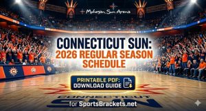 Horario de la WNBA del Connecticut Sun 2026, PDF imprimible con horario de TV – Soportes de actividades deportivas