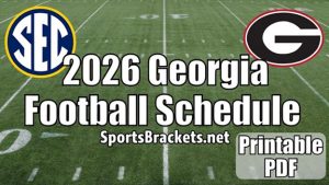 Calendario de fútbol de los Georgia Bulldogs 2026, PDF imprimible – Cuadros deportivos