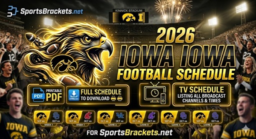 2026 Horario de fútbol de Iowa Hawkeyes, PDF imprimible con horario de TV – Soportes deportivos