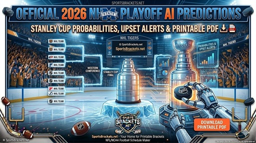 Predicciones de IA de los playoffs de la NHL 2026: posibilidades de la Copa Stanley, indicadores de malestar y PDF imprimible – Cuadros deportivos