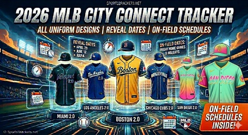 2026 MLB City Connect Tracker: todos los diseños de uniformes, fechas de Yelp y horarios en la arena – Soportes de actividades deportivas